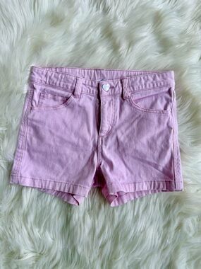 New York Laundry Pastel Pink Denim Shorts with Heart Button Size 9-10Y